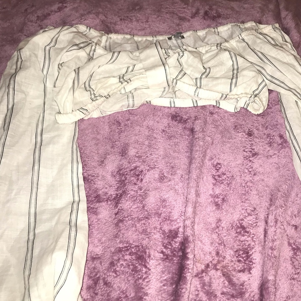 Long Sleeve Stripe Bandeau